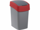 CURVER Flip Bin Odpadkový koš Stříbrná/červená 25l
