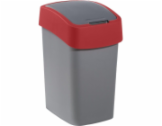 CURVER Flip Bin Odpadkový koš Stříbrná/červená 25l