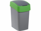 CURVER Flip Bin Odpadkový koš Stříbrná/zelená 25l