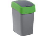 CURVER Flip Bin Odpadkový koš Stříbrná/zelená 25l