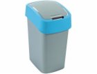 CURVER Flip Bin Odpadkový Koš Stříbrná/Modrá 9l