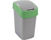 CURVER Flip Bin Odpadkový koš Stříbrná/zelená 9l