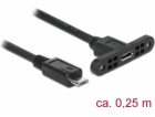 DeLOCK USB 2.0 kabel, Micro-USB zástrčka > Micro-USB zásu...