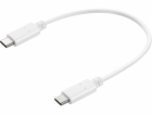 Sandberg 136-30 nabíjecí kabel USB-C na USB-C bílý, 0,2M