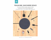 Devia UFO 10in1 HUB bezdrátová nabíječka šedá