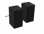 Tellur Basic 2.0 Speakers, 6W, USB/Jack, Wooden case, Volume control, Black