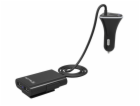 Tellur Car Charger s prodloužením, 4*USB, 9,6A, 1,8m černá