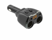 Rozbočovač cigaretového zapalovače Tellur 2 Sockets, 2xUSB, Type-C