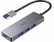 USB HUB Aukey AUKEY CB-H36 hliníkový HUB USB-A | Ultra Slim | 4v1 | 4xUSB 3.0 | 5 Gbps