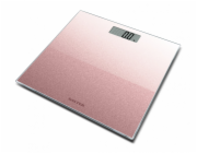 Salter 9037 RGGL3RCFXTE Glitter Glass Personal Bathroom Scale Rose Gold