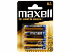 MAXELL Super alkalické baterie LR6 4BP AA, blistr 4ks