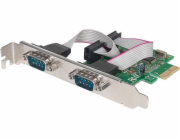 Manhattan PCIe x1 řadič – 2x DB9 sériový port (152082)