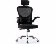 Topeshop KŘESLO DORY BLACK kancelářské a čtecí křeslo Leštěný sed Křeslo k sezení