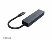 AKASA adaptér USB Type-C 4-In-1 Hub with Ethernet