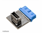 AKASA redukce AK-CBUB51-BK USB 3.0 19-pin MB header na USB 3.1 20-pin Key A connector