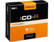 1x10 Intenso CD-R 80 / 700MB 52x Speed, Slimcase