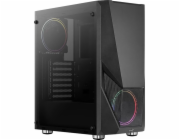 Aerocool skříň MLG Zauron Saturn, midATX, 1x RGB LED ventilátor 120mm, bez zdroje - černá