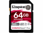 Kingston SDXC karta 64GB Canvas React Plus SDHC UHS-II 30...