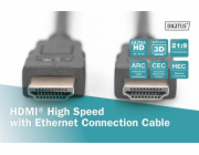 Digitus Připojovací kabel HDMI High Speed, typ A M/M, 2,0 m, Ultra HD 60p, zlatý, bl