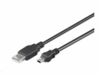 PREMIUMCORD Kabel USB 2.0 A-Mini B (5pin) propojovací 0,2m