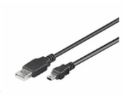 PREMIUMCORD Kabel USB 2.0 A-Mini B (5pin) propojovací 0,2m
