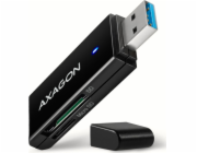 AXAGON CRE-S2N, USB-A 3.2 Gen 1 - SUPERSPEED čtečka karet, 2-slot & lun SD/microSD, podpora UHS-I
