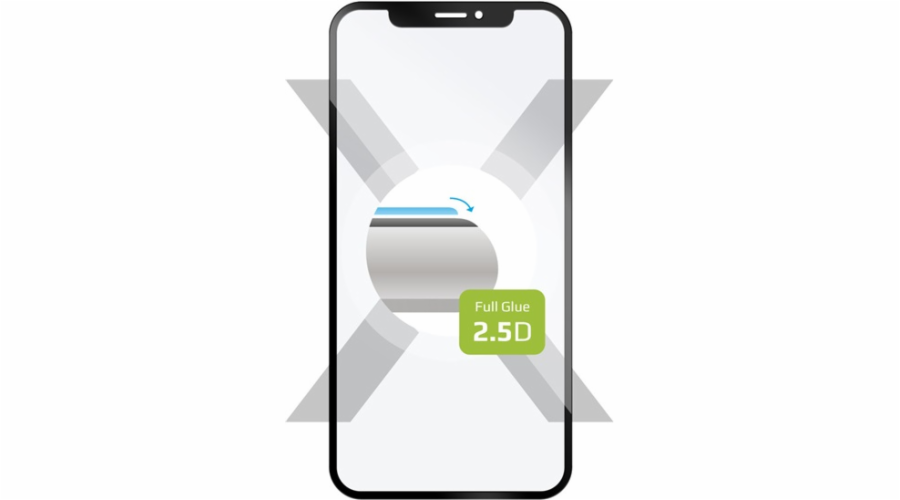 Ochranné tvrzené sklo FIXED Full-Cover pro Motorola Moto E32s, lepení přes celý displej, černé