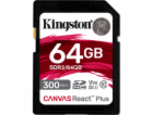 Kingston Canvas React Plus - Paměťová karta flash - 64 GB...
