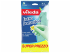 Vileda Extra Sensation Rukavice pro domácnost Zelená Bavl...