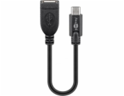 Goobay Prodlužovací kabel USB 2.0, USB-C samec na USB-A samice (černý, 20 cm)