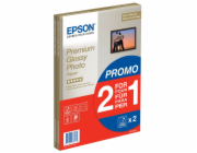 Epson C13S042169 paper A4 - 255g/m2 - 2x15sheets - photo premium glossy (2 for 1 PROMO)
