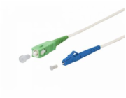 SC/APC - LC/UPC simplex 9/125 SM 10m arm.bílý 3mm B3 LSZH