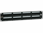 19" patch panel Solarix 48 x RJ45 CAT6 UTP 350 MHz černý ...