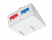 SOLARIX Modul French style Solarix 45x45mm pro 2 keystony úhlový bílý SXF-M-2-45-WH-U