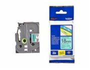 Páska Brother TZE-741, 18mm, zelená/černá, laminovaná, délka 8m