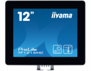12" iiyama TF1215MC-B1: IPS, XGA, capacitive, 10P, 540cd/m2, VGA, DP, HDMI, IP65, Ball Drop, černý