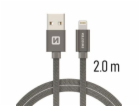 Swissten Datový Kabel Textile Usb / Lightning 2,0 M Šedý