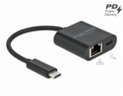 Adaptér DeLOCK USB-C na gigabitovou LAN s portem PD