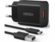 Wall Charger Choetech Q5003 18W USB-A (black)
