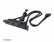 AKASA adaptér MB interní, USB 3.1 Gen2 internal adapter cable & dual Gen1 Type-A Ports, 50 cm