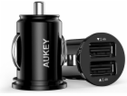 AUKEY auto nabíjecka 24W cerná 2-port USB-type A CC-S1