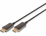 Digitus DisplayPort AOC hybridní připojovací kabel M/M, 20m, UHD 8K@60Hz, CE, zlato, bl