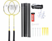 WISH Alumtec 4466 Badminton Rocket Set Yellow 2 PCS + Shuttlecock 3 PCS + Mesh + Wish Lines