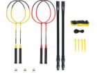 NILS NRZ264 ALUMINIUM badminton set 4 rackets 3 feather d...