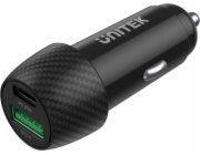 Unitek P1400A Car charger 38W USB-A USB-C QC 3.0