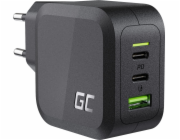 Green Cell Green Cell nástěnná nabíječka PowerGaN 65W PD 3.0 QC 3.0 2xUSB-C 1xUSB-A