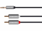 Kruger&Matz KM1214 Kabel jack 3.5 wtyk-2RCA 1.8m