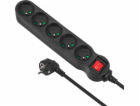 Maclean Energy 5zásuvkový prodlužovací kabel 1,4 m černý ...