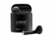 SAVIO TWS-02 Bezdrátová sluchátka Bluetooth, černá