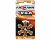 1x6 Ansmann Zinc-Air 312 (PR 41) Baterie naslouchatka
